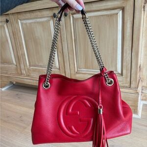 Gucci Red Leather soho bag